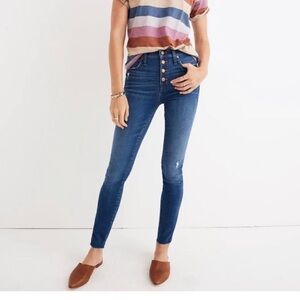 Madewell 10” High Rise Skinny Smithley Wash Womens Size 27
